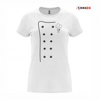 BÍLÉ triko CAPRI 170g. pro kuchařky DÁMSKÉ