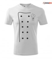 BÍLÉ triko pro kuchaře