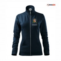DÁMSKÁ mikina HASIČI MODRÁ - BEZ KAPUCE - STŘÍBRNÝ tisk