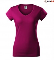 Dámské triko FIT V-NECK fuchsiové