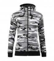 Mikina Zipper CAMO DÁMSKÁ šedá