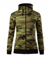 Mikina Zipper CAMO DÁMSKÁ zelená