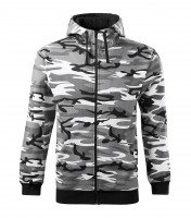 Mikina Zipper CAMO pánská šedá