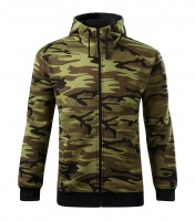 Mikina Zipper CAMO pánská zelená