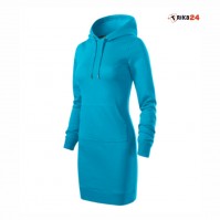 Šaty HOODY tyrkysové 44