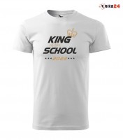 Triko s potiskem KING OF THE SCHOOL