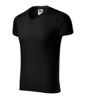 Triko Slim Fit V - Neck černé